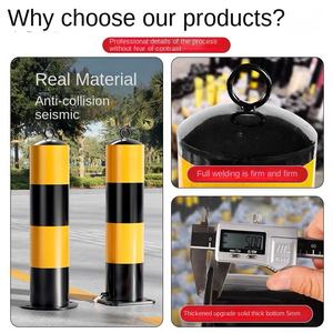 Colonne de signalisation épaissie HDLZ-114, non réfléchissante, anti-collision routière, équipement de circulation, poteau de signalisation mobile amovible - Product Image 4