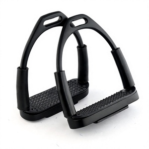 New Design Stainless Steel Horse Safety Stirrups <b>Rubber</b> Pad Non Slip Equestrian Riding Saddle Equipment - Product Image 1