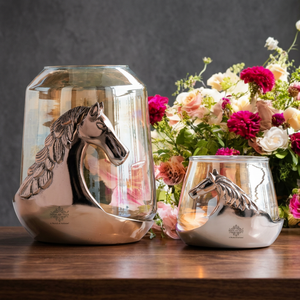 Boîte à mouchoirs en métal Glam avec tête de cheval, faite à la main, accessoire décoratif pour la maison, le bureau ou la table - Product Image 3