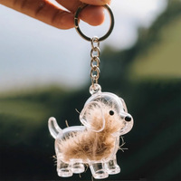 Pendentifs de stockage de cheveux de chien mignon porte-clés sac breloques Capsule Collections commémoratif créatif dessin animé accessoires de cheveux pour animaux de compagnie