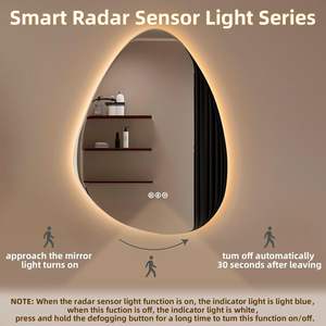 <span class=keywords><strong>Miroir</strong></span> <span class=keywords><strong>de</strong></span> <span class=keywords><strong>salle</strong></span> <span class=keywords><strong>de</strong></span> <span class=keywords><strong>bain</strong></span> intelligent LED haute définition anti-buée multifonctionnel améliorant l'ambiance <span class=keywords><strong>de</strong></span> forme irrégulière rétroéclairé - Product Image 3