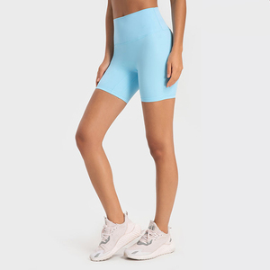 Short de yoga trois-quarts pour femme Pantalon de sport serré brossé double face Taille élastique-Nude Feeling No embarrassant - Product Image 6