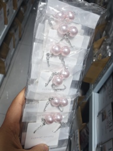 Anting-anting gantung zircon mutiara alloy, desain simpel modis, terlaris lintas negara, nuansa mewah elegan, anting wanita mewah ringan. - Product Image 5