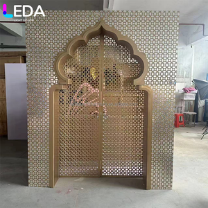 LEDA yeni stil dekor akrilik çerçeve altın ayna düğün zemin giriş kapısı ve sahne için - Product Image 2