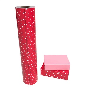 Red Heart <b>Pattern</b> Eco-Friendly Art <b>Paper</b> Roll Double Side PE Coated Recyclable Gift Packaging 100GSM Virgin Wood Pulp Digital - Product Image 1