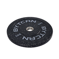 Pelat Bumper Karet Hi Temp BYT HBB-C Bebas Berat Standar IWF Diameter 450mm 5kg-55LB Logo Kustom Tersedia