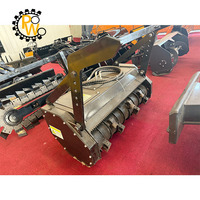 JCB için 72 inç Standart Akışlı Hidrolik Kütük Öğütücü Fırça Kesici Skid Steer Yükleyici Tamburlu Malçlayıcı