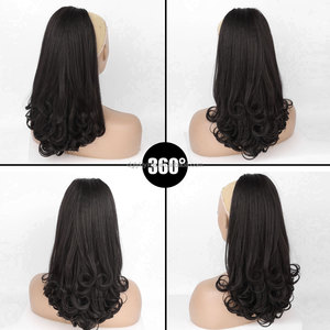 Extensions <span class=keywords><strong>de</strong></span> cheveux synthétiques WP26 à cordon <span class=keywords><strong>de</strong></span> serrage, 16 pouces, 140g, avec filet <span class=keywords><strong>de</strong></span> maintien arrière, queues <span class=keywords><strong>de</strong></span> <span class=keywords><strong>cheval</strong></span> Yaki - Product Image 4