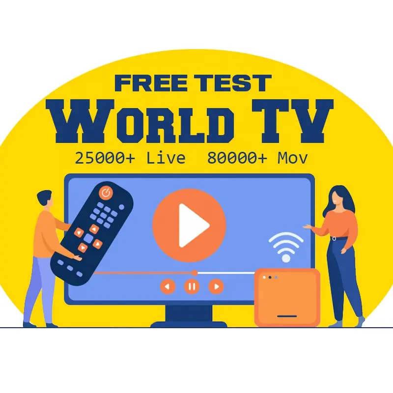 Heetste Tv Box Ondersteund M3u Lijst 4K Ip Stabiele Mobiele Telefoon Paneel 12 Maanden Abonnement Iptv Box Gratis Test