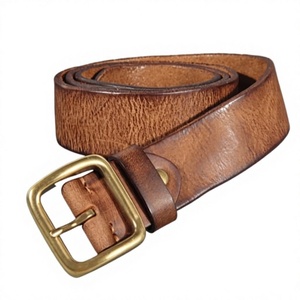 Ceintures en cuir de buffle véritable BS INTERNATIONAL, style vintage, boucle carrée en acier, design durable, personnalisable, tendance, pour hommes - Product Image 3