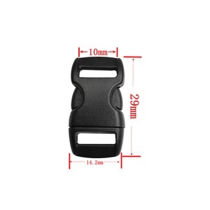 Hebilla de plástico de liberación lateral de 1.0 cm de diámetro interior para bolsos y accesorios para mascotas, ajuste duradero - Product Image 2