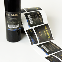 Étiquettes de vin personnalisées de luxe professionnelles, imperméables, autocollantes, imprimées, avec feuille d'or pour bouteilles