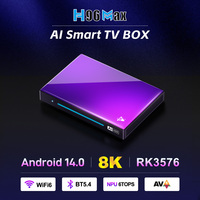 Receptor de Satélite Topleo Android TV Box Android 14 H96 Max Rockchip Rk3576 Stb Android TV Box
