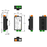 Milesgo BAC1002-ARM Gateway BACnet de 512 Puntos, 1 Ethernet, 2 RS485, Certificado BTL, Modbus RTU, BACnet IP para BAS HVAC ARM Cortex-A7