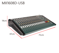 Mixeur professionnel multifonctionnel 350W, 16 canaux, usb, contrôleur dj/console audio pour scène, maison, musique, karaoké KTV