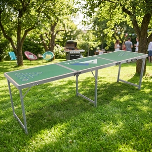Custom Portable Heavy Duty Aluminum Beer Camping <b>Folding</b> <b>Table</b> 8ft - Product Image 1