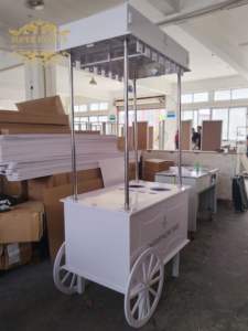 Carrito de Champán para Bodas a <span class=keywords><strong>Precio</strong></span> de Fábrica, Carrito de PVC Desmontable para Dulces y Bar, Accesorios de Decoración para Eventos - Product Image 3