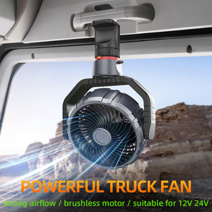 Big Size 7 Inches <b>Car</b> Fan Truck Fan Adjustable Stepless Wind Speed Suitable for 12V 24V Vehicle Brushless <b>Clip</b> Fan - Product Image 2