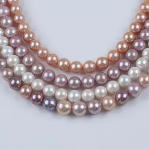 10-12mm Wholesale High Quality Luster Loose Freshwater Pearl Strand Edison Round Pearl