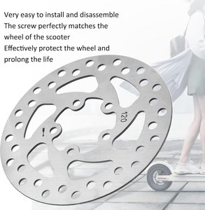Rotor de frein <span class=keywords><strong>Niu</strong></span> Scooter <span class=keywords><strong>Kqi3</strong></span> Pro, rotor de frein 120mm Rotor de frein en acier inoxydable à 5 trous pour scooter électrique M365/PROPRO2 - Product Image 4