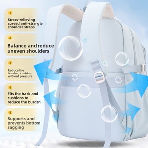 <span class=keywords><strong>Mochila</strong></span> Escolar y <span class=keywords><strong>de</strong></span> <span class=keywords><strong>Viaje</strong></span> Ligera <span class=keywords><strong>de</strong></span> Gran Capacidad con Cojín <span class=keywords><strong>de</strong></span> Aire Transpirable <span class=keywords><strong>de</strong></span> Poliéster <span class=keywords><strong>de</strong></span> Color Sólido para Estudiantes Universitarias - Product Image 3