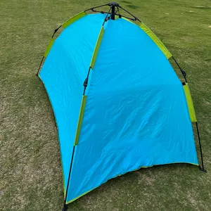 彩色标志重量定制普拉亚夏季防晒Upf 50 + 一室户外自动弹出式沙滩野营帐篷