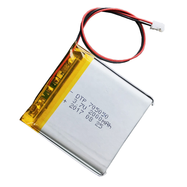DTP103450 2000mAh 3.7v 7.4Wh Rechargeable Pouch Lithium Ion Batteries
