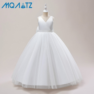 MQATZ ODM Satin Sleeveless <strong>Dress</strong> with Big Bow for Girls New Arrival <strong>Kids</strong> Party Birthday <strong>Dress</strong> LP-505 - Product Image 3