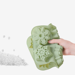 Nuovo Stampo in Silicone per Modellare Fiocchi di Neve a 6 Scomparti, Facile da Sformare, Silicone per Alimenti per Pasticceria Francese e Dessert, Forma Rettangolare - Product Image 2