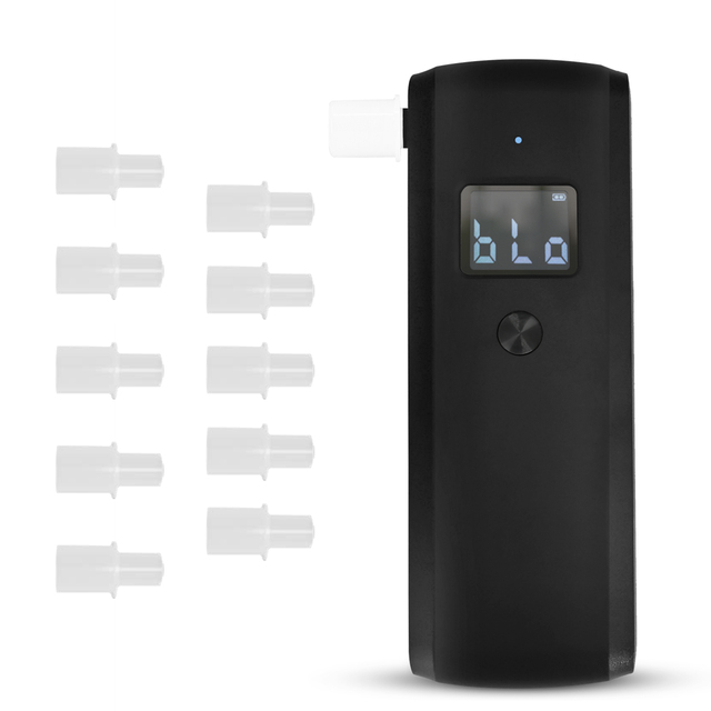 Portable Alcohol Tester Digital Breath Alcohol Breathalyzer One-way anti-reflux mouthpiece