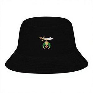 Sombrero de cubo de ropa masónica bordado con símbolo de logotipo de Shriner - Product Image 1
