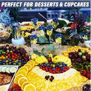 ऐक्रेलिक 3-टीड टेबलटॉप डिस्प्ले रेज़ारों के लिए पर्यावरण के अनुकूल स्पष्ट मिनी शेल्फ भोजन और डेसर्ट प्रदर्शन रैक - Product Image 4