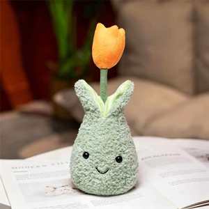 Giocattoli di Peluche Personalizzati a Forma di Vaso di Fiori, Inclusi Gigli, Tarassici e Tulipani, Articoli Decorativi per la Casa, Scatole Regalo Promozionali - Product Image 3