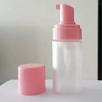 Botol Pompa Busa Plastik Kosong 150Ml Botol Pompa Busa Mousse Pembersih Wajah Hewan Peliharaan Beku Merah Muda Bayi dengan Logo
