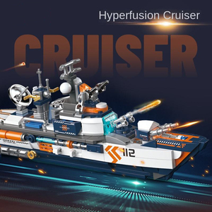 Nueva llegada juguete educativo hermoso juego de bloques de construcción medio transparente lanzador de misiles intercontinental para plástico - Product Image 4