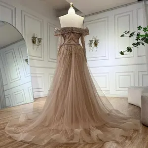 Serena collina Nude sirena elegante con perline di lusso abiti da sera Dubai abiti 2024 per l'occasione formale LA72397 personalizzati - Product Image 4