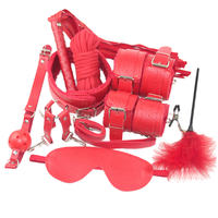 Nouveau kit d'exercices de Kegel pour adultes de 10 pièces sous le lit avec attaches, collier de serrage et plus encore - Ceinture en cuir 4 couleurs, jouet en peluche pour hommes et femmes