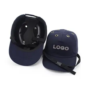 Custom LOGO Head Protection Lightweight ABS Cap Removable CE EN 812 ABS Helmet Insert Bump Cap 100% Cotton Adjustable Strap