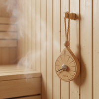 Vapasauna WT002 Termometer-Higrometer Kayu Solid Modern - Pengukur Suasana Sauna Profesional untuk Penggunaan di Villa