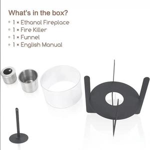 Nuevo Diseño de Mini Chimenea de Patio, <span class=keywords><strong>Brasero</strong></span> Portátil de Acero Inoxidable para Mesa, <span class=keywords><strong>Brasero</strong></span> de Etanol sin Humo con Decoración de Adoquines - Product Image 3