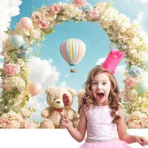 Lindos osos de peluche, globos de aire caliente Los fondos de <span class=keywords><strong>fotos</strong></span> son perfectos para fiestas de cumpleaños y decoraciones de ducha de revelación de género. - Product Image 6