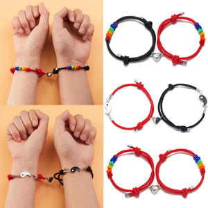 Manufacturer Tai Chi Yin Yang Love Is Love LGBT Gay Pride Rainbow Beaded Sisters <strong>Brother</strong> Set Bracelet Bead Charm Couple Bracelet - Product Image 4