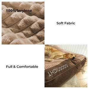 Cama Ortopédica de Lujo para Perros de Piel Sintética Ultrasuave y Transpirable XXL con Funda Extraíble y Lavable - Venta al por Mayor del Fabricante - Product Image 6