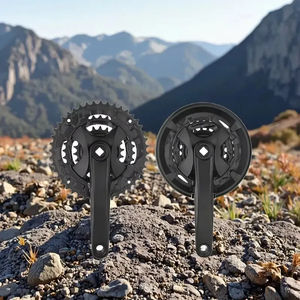 Manivelle de bicyclette en alliage d'aluminium Grand trou carré <span class=keywords><strong>Plateau</strong></span> Accessoires de changement de vitesse pour vélo de montagne Pignon de vélo Pédalier - Product Image 6