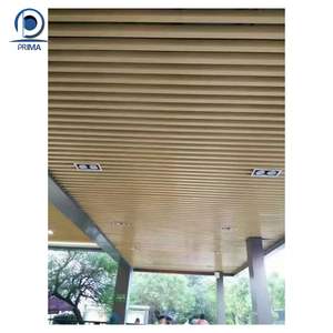 Prima Aluminium Carré Grain De Bois Impression Par Transfert En Forme De U Grain De Bois En Aluminium Carré Baffle <span class=keywords><strong>Plafond</strong></span> En Aluminium - Product Image 2