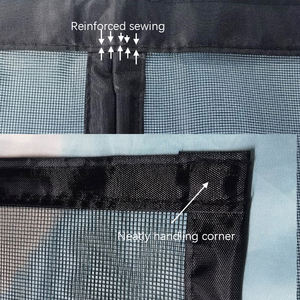 משודרגת שחור 18 x16 רשת פוליאסטר מגנטית שחור רשת רשת וילון - Product Image 2