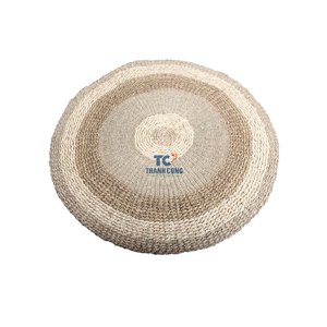 พรมหญ้าทะเลสานมือสไตล์ชนบทพรมฟางสีน้ำตาลธรรมชาติพรมเสื่อทาทามิสำหรับตกแต่ง - Product Image 2