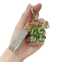 Mini pendentifs trèfle à quatre feuilles en alliage pour femmes, breloques de sac, accessoires mignons, chaînes décoratives DIY, porte-clés, bijoux, cadeau
