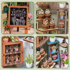 <span class=keywords><strong>CuteBee</strong></span> gros Miniature livre Nook Kit bricolage maison artisanat 3d bois Puzzles pour adultes - Product Image 3