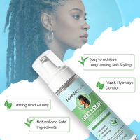Mousse Coiffante Hydratante Anti-Frizz Fixation Extra Forte Brillance Intense à l'Huile d'Arbre à Thé pour Tresses, Twists et Locs